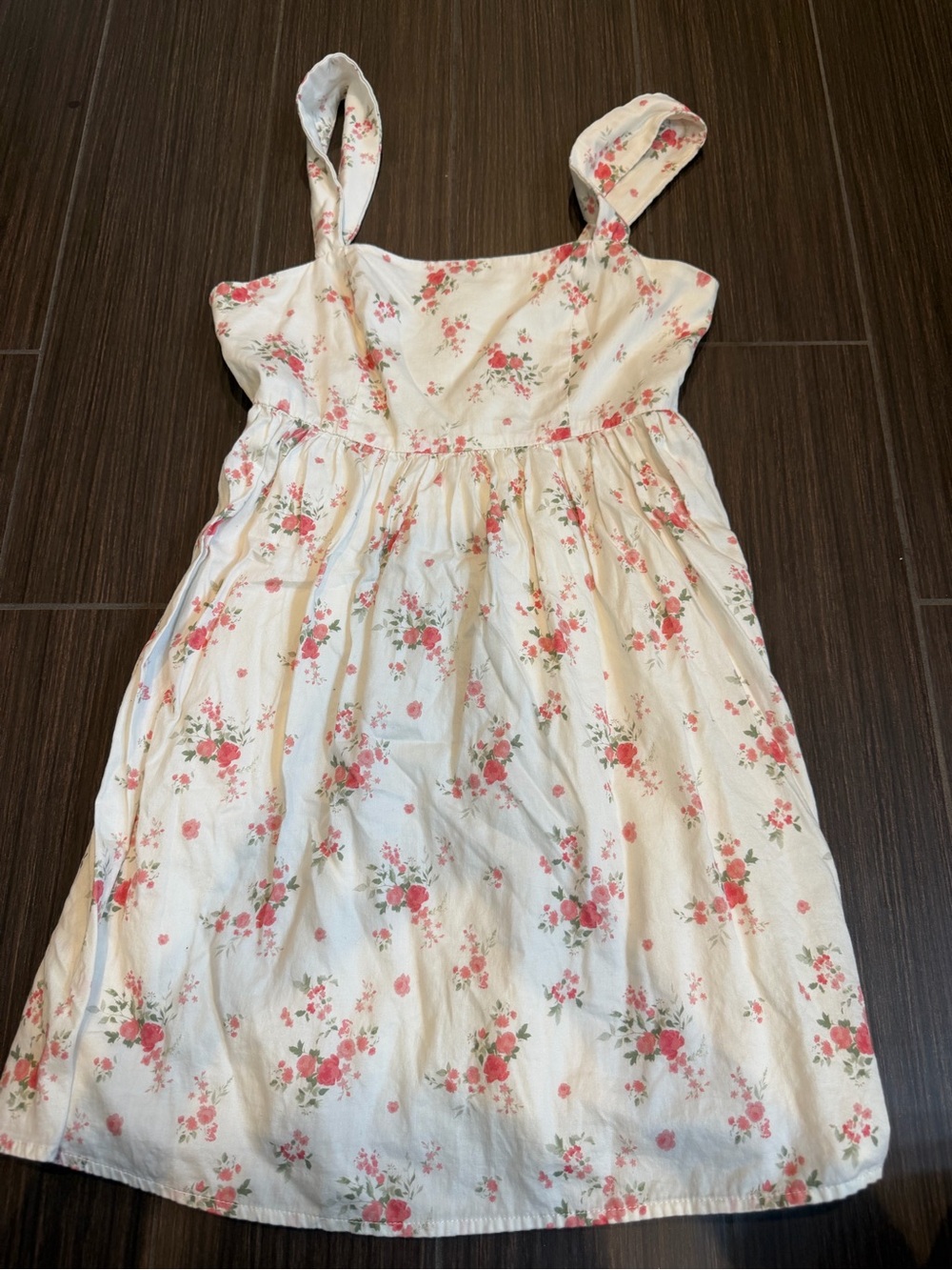 Altar'd State Pink Floral Mini Dress on Cream